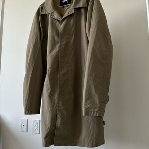 Stussy Beige Lightweight Tan / Beige rench Coat Sz.Large